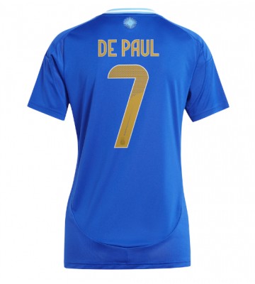 Argentina Rodrigo De Paul #7 Udebanetrøje Dame Copa America 2024 Kort ærmer